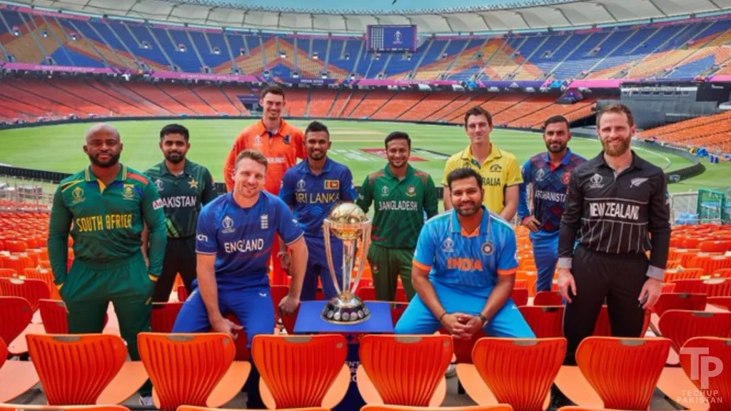 Captains Photoshoot with World Cup Trophy